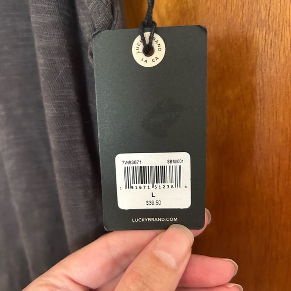 Lucky Brand Kiss Muscle Tee, Gray, Size Large - Picture 4 of 7